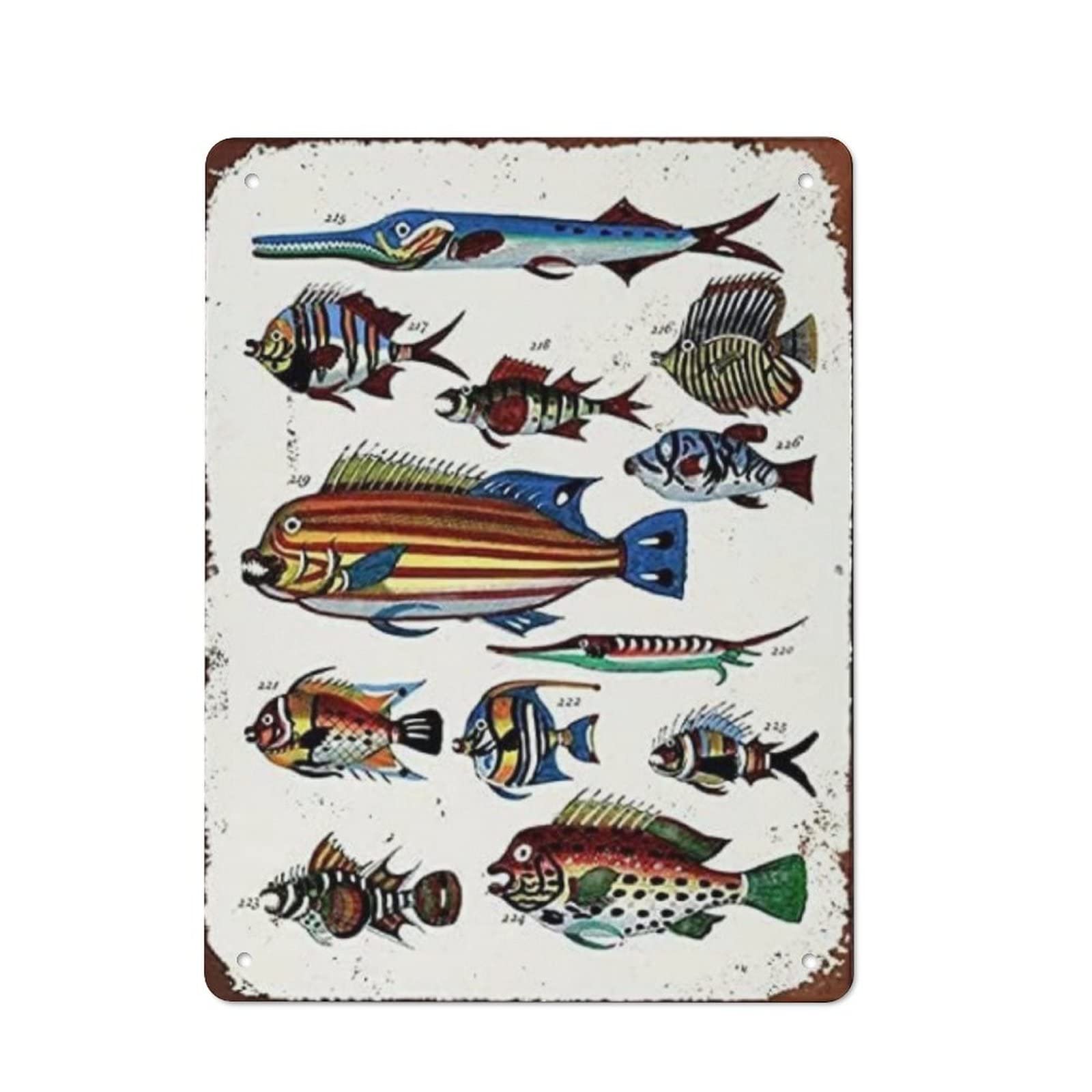 AOOEDM Ocean Knowledge Wall Metal Tin Sign for Home Bar Pub Kitchen Wall Art Deocr Man Cave Vintage Metal Sign Poster Plaque Signs Quotes Sign