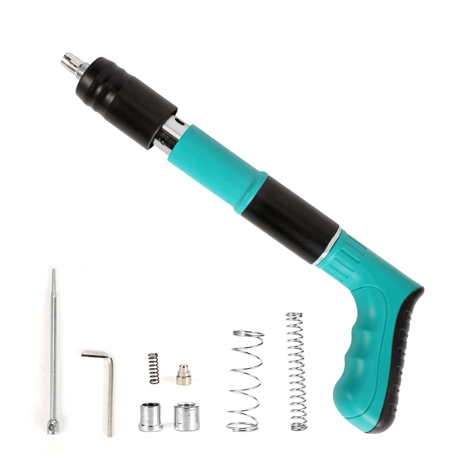 Herramienta de pistola de uñas, de acero, pistola de clavos de acero, pistola de remache, pistola neumática para acero y hormigón, silenciador, 5 velocidades, herramienta de fijación de pared para