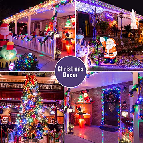 Potive 2 Pack Each 200 Led Solar Christmas Lights Outdoor Waterproof, 75.5Ft Solar Fairy String Lights, 8 Modes Outdoor Solar Tree Lights For Easter Garden Party Xmas Decorations (Multicolor) #TOP5