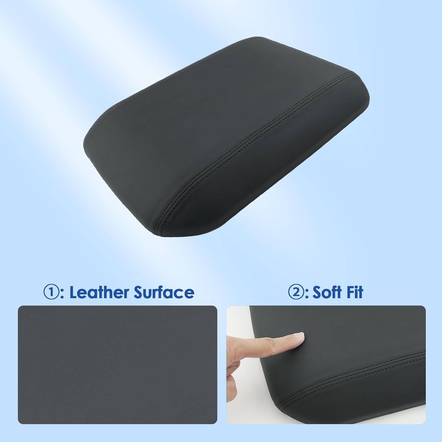 2024 2025 2026 Land Cruiser Center Console Cover, of Sliding Installation, Durable&Comfy Microfiber Leather Armrest Cover 2026 2025 Land Cruiser Interior Accessories