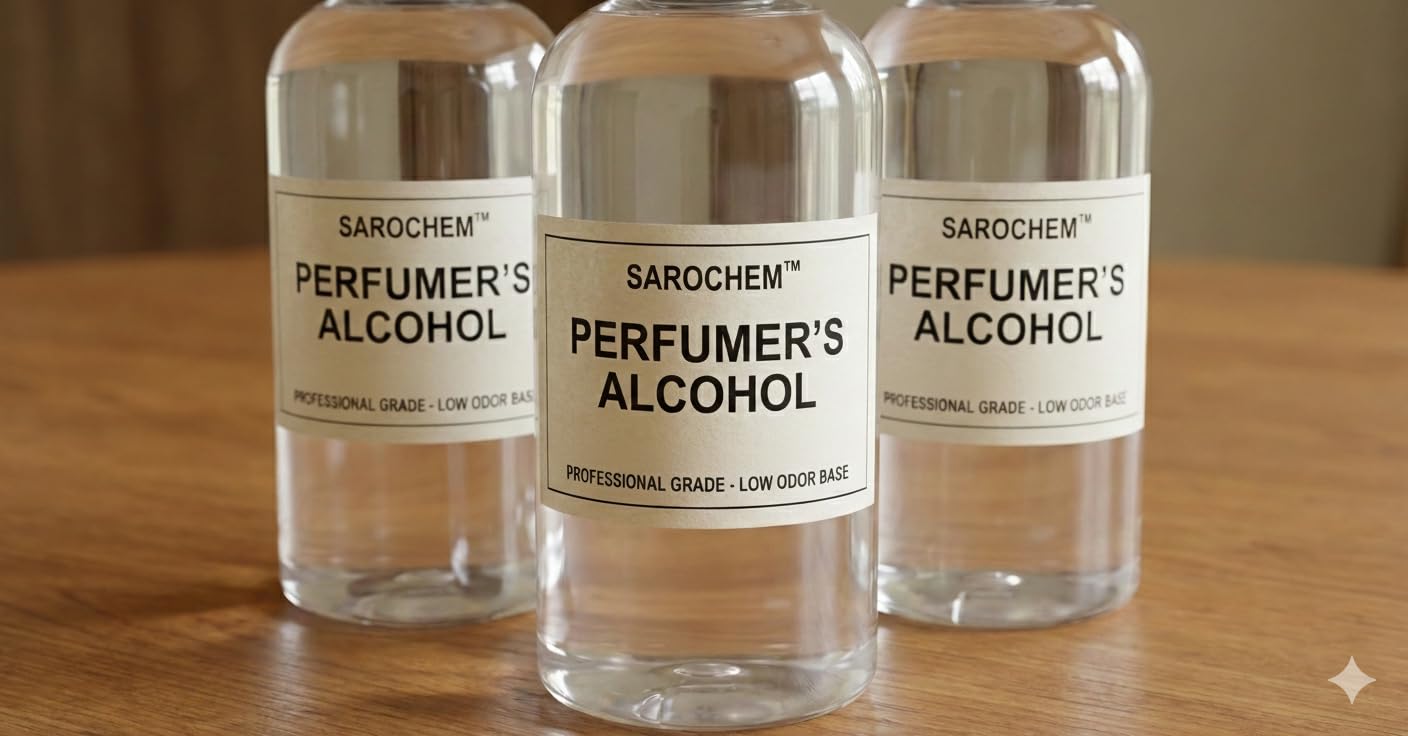 SAROCHEM Denatured Ethanol (Perfume Grade) 500ml – High Purity Alcohol for Perfume Making, DIY Fragrances & Cosmetics