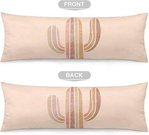 Miniatura 9 de Funda de almohada corporal, estilo bohemio, abstracto, con hojas de Monstera tropicales, para cama, tamaño grande, suave, estilo mediados de siglo,