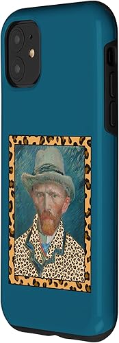 Miniatura 2 de Funda con marco de estampado de leopardo Vincent Van Gogh para iPhone 11