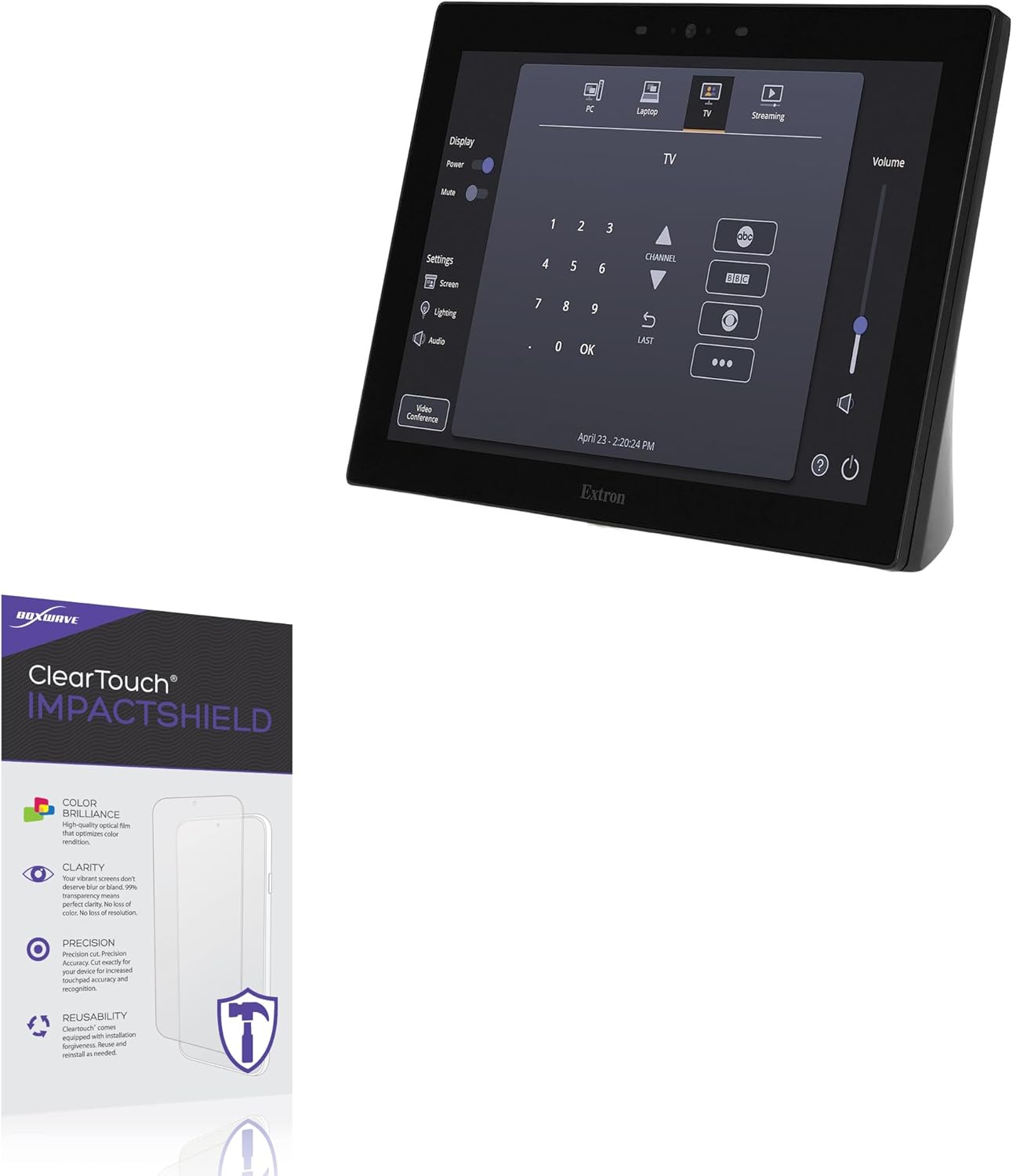 BoxWave Screen Protector Compatible with Extron TLP Pro 1025T (10 in) - ClearTouch ImpactShield (2-Pack), Impenetrable Screen Protector Flexible Film