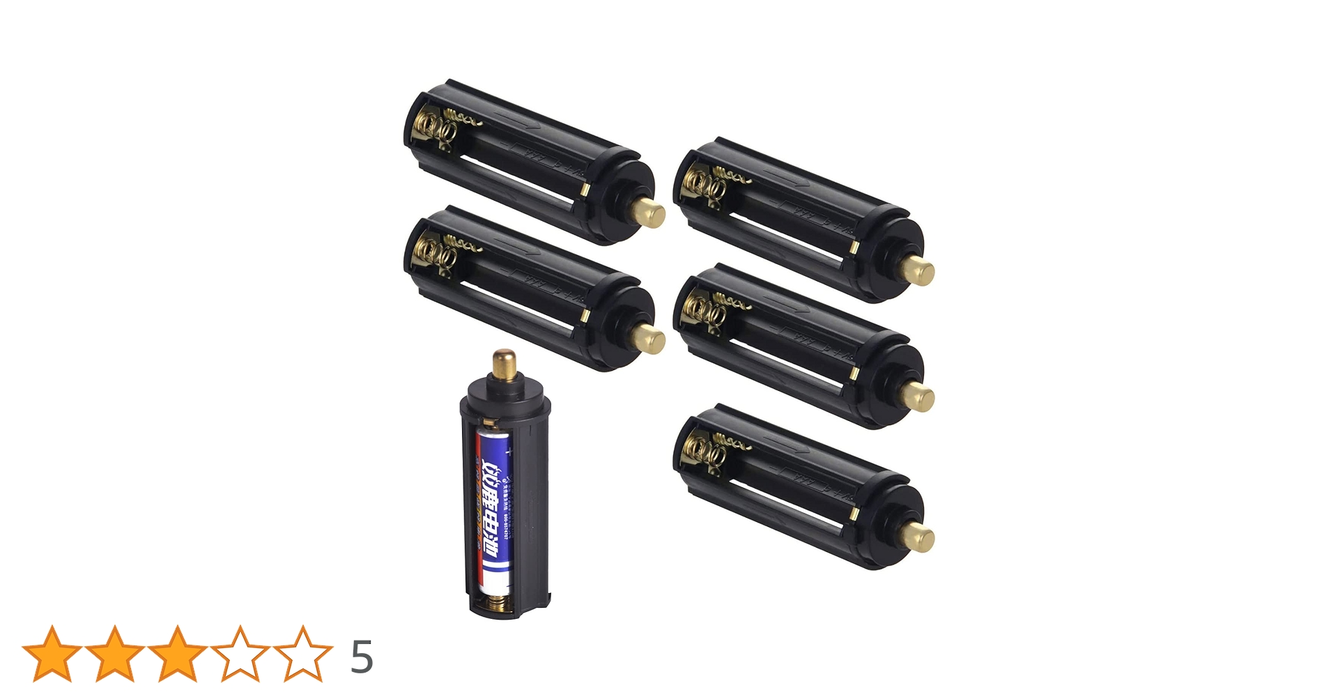 Amazon.co.jp: nalaina 電池ボックス 円筒型 5個入 3x 1.5V 単4