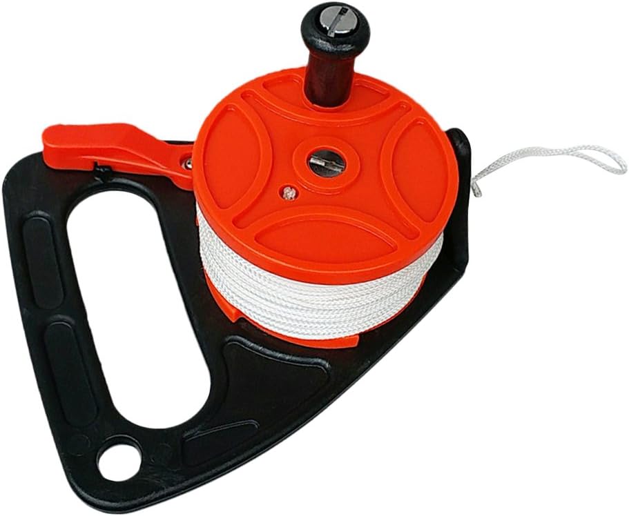 Compact 150ft Scuba Dive Reel Kayak Anchor with Thumb Stopper for Safety Underwater Diving Snorkeling