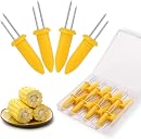 Corn Holders Set, 20PCS Stainless Steel Corn Cob Holders, Corn on The Cob Skewers for BBQ, Durable Anti-Scald Corn on the Cob holders with Storage Box for Home Cooking Forks