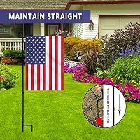 ESTTOP Garden Flag Stand, Thickened Pole Sturdy Straight Premium Metal Yard Flag Holder Weather-Proof Flagpole Seasonal Garden Flag, Christmas Garden Flag, Outdoor Decor Decoration — image 3