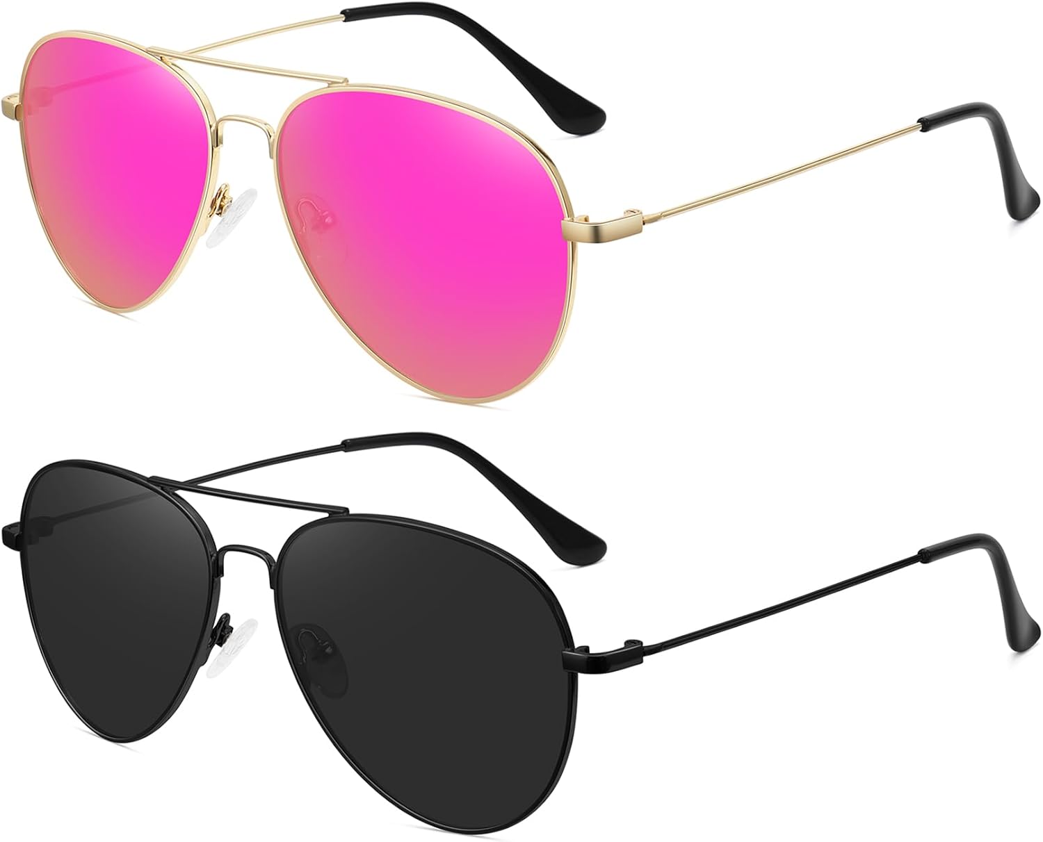 WOWSUN Classic Polarized Aviator Sunglasses for Women Men