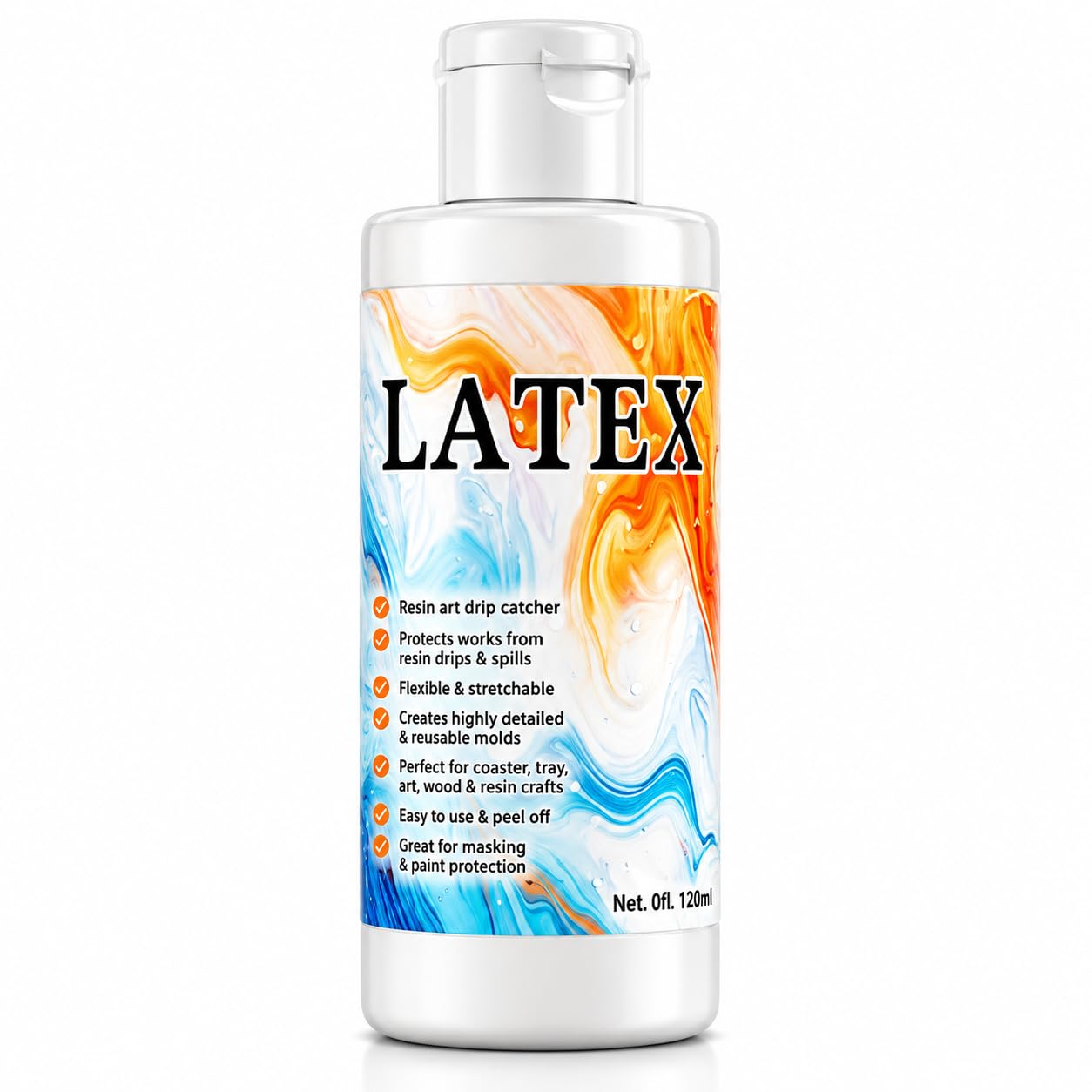 Liquid Latex Resin Art, Body Paint, theatrical makeup, and crafting 100ml Synthetic Rubber Adhesive asy to Apply, Quick Drying, Prevents Resin Stains on Molds, Tools & Surfaces | Ideal for DIY, Wood, Canvas & Crafts-image-31