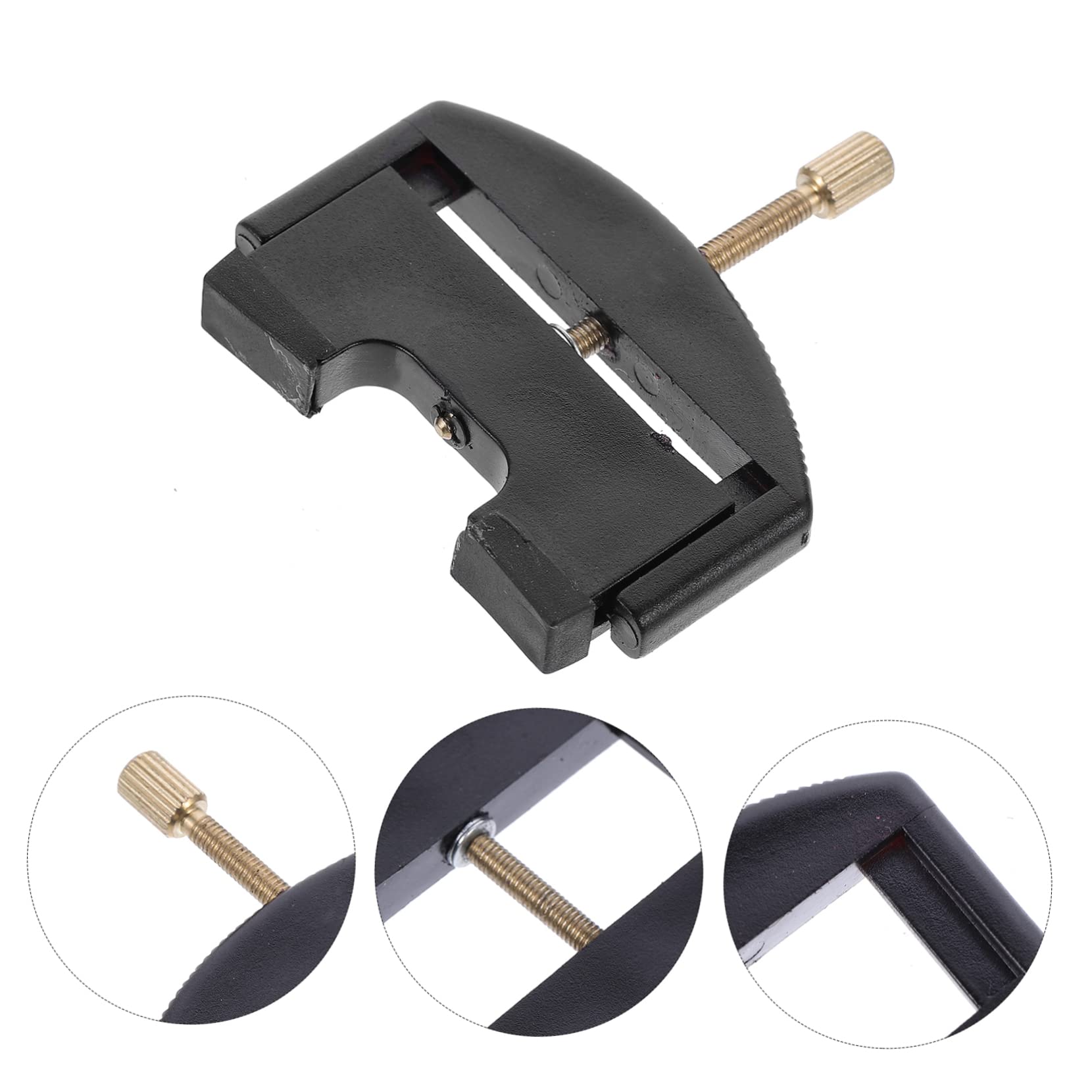 Strumento Cambio Corda Violino 1/4-4/4 Altezza Regolabile | Nero, Plastica e Placcatura Ferro, Segno Preciso Sul Ponte, Accessorio per Violino