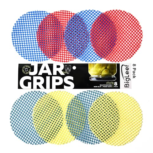 Jar Opener Gripper Pad, Jar Grippers For Opening Jars For Opening Bottles, Cans Lids, 8 Multi Purpose Manual Silicone Grip Pads, 5.5