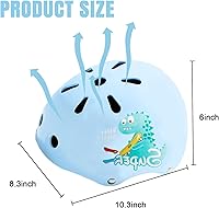 Vista 2 de Casco de bicicleta para niños, rodilleras, coderas, muñequeras, equipo de protección, cascos ajustables para niños de 3 a 5 años, 2 a 8 años
