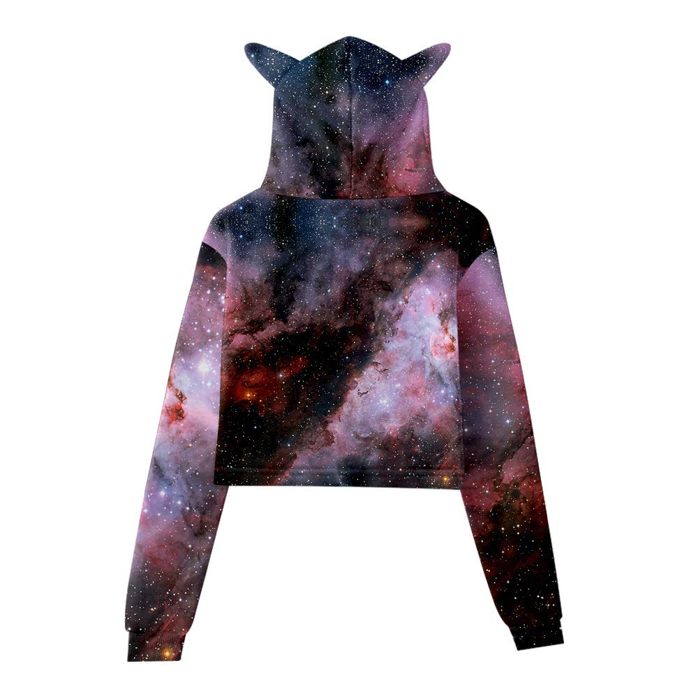 Sudadera para Niñas Niño Niña Sudaderas con Capucha Divertidas Manga Larga Años 6-16 Navel Exposed，Blue Spring and Summer Beach Sunscreen Long Sleeves