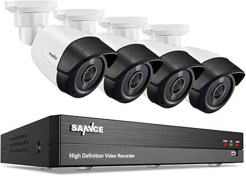 Sannce 5mp Outdoor Security Camera System 8ch Home Cctv Dvr Recorder 4x Weatherproof Wired Surveillance Camera P2p Facial Identification Instant Human Motion Alert Floodlight Alert No Hard Disk Amazon Co Uk Diy