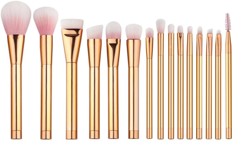 Makeup Brush Set,Lanowo 15PCS Silky Soft Cosmetic Makeup Brush Foundation Concealer Blending Blush Liquid Powder Cream Cosmetics Brushes for Eyebrows,Eyelashes,Eyes and Cheeks Makeup