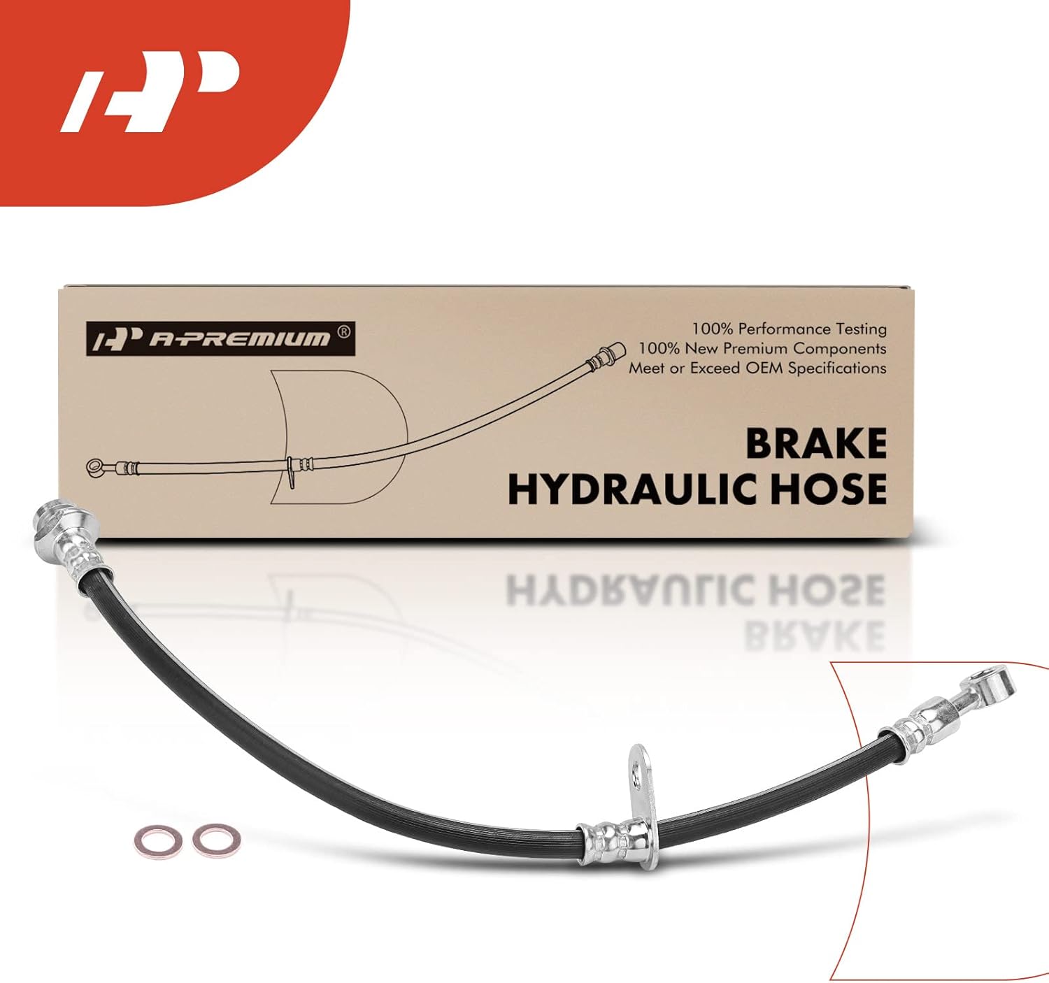 A-Premium Front Driver or Passenger Brake Hydraulic Hose Compatible with Select Suzuki Models - SX4 2007 2008 2009 2010 2011 2012 2013 - Replace# 5155080J00