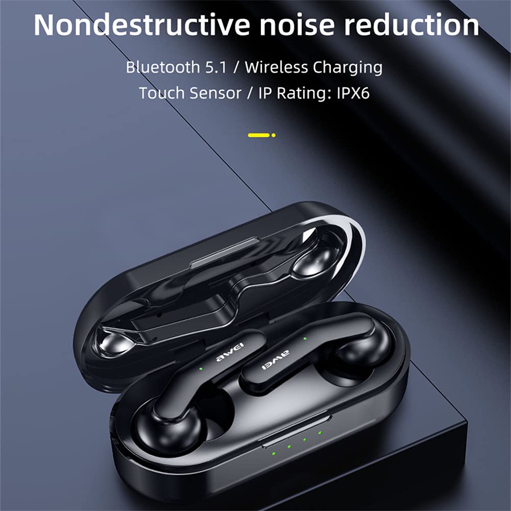 True Auricolari Wireless, Cuffie Bluetooth Wireless con Microfono, con Chiamate Binaurali, Accoppiamento A Un Passaggio Automatico, per L'allenamento in Palestra