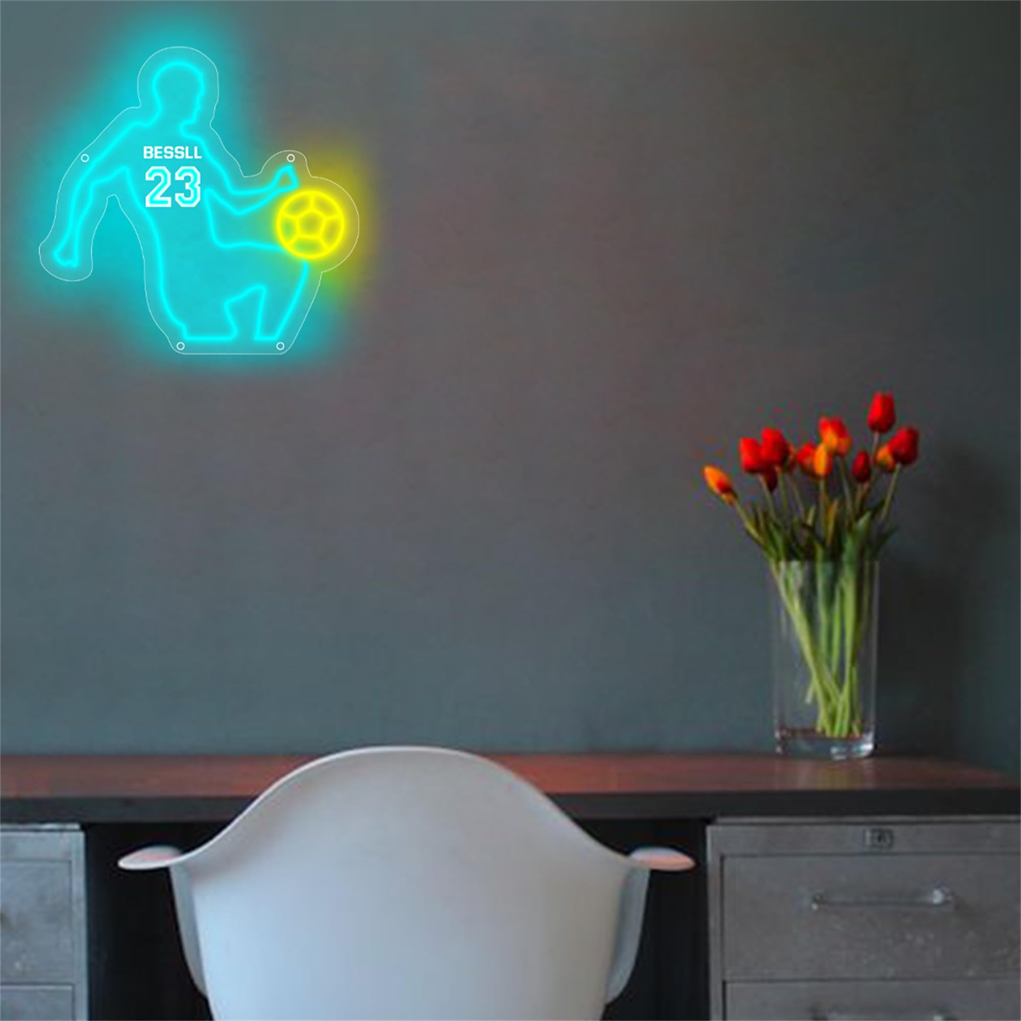 Baloncesto Personalizado Nombre Led Luces de Neón Jugador de Baloncesto Light up Sign Baloncesto Arte de la Pared Baloncesto Luz de Noche Baloncesto Deportes Luces de Neón Navidad Cumpleaños