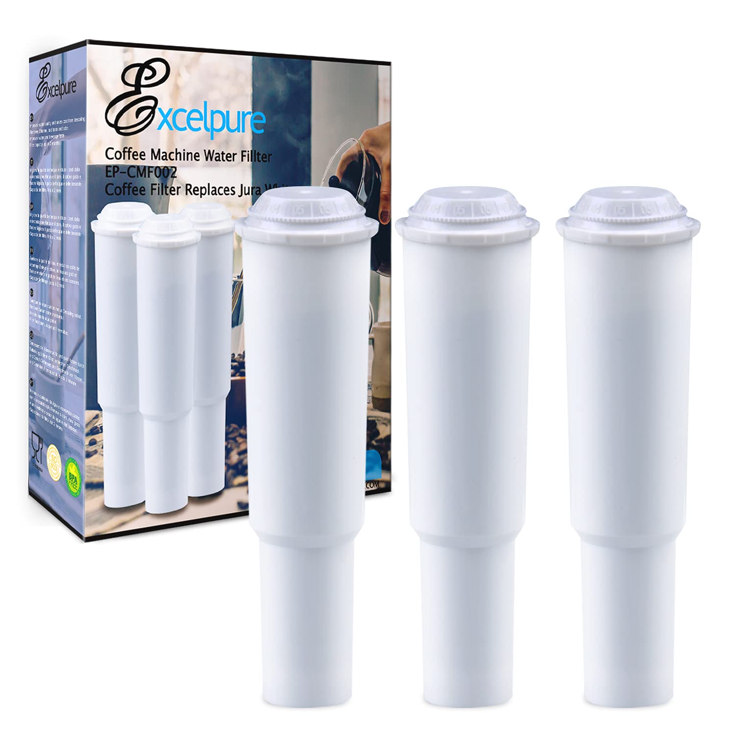Filtre à Eau Compatible Jura Impressa XF50, X95, XS90, XF70 - Cartouche Anti-calcaire, Durée De Vie 2 Mois/50L