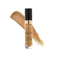 Vista 16 de Milani Conceal + Perfect Corrector de Larga Duración de Cobertura Total Infundido con Ácido Hialurónico y Vitamina E, Cubre Ojeras, Manchas e