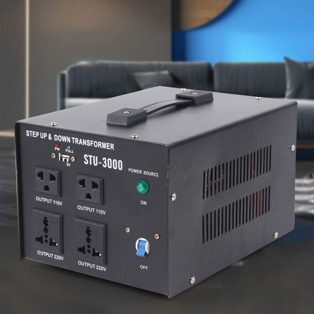 Trasformatore di tensione da 110 V a 220 V, con connettore USB standard da 5 V, convertitore di tensione