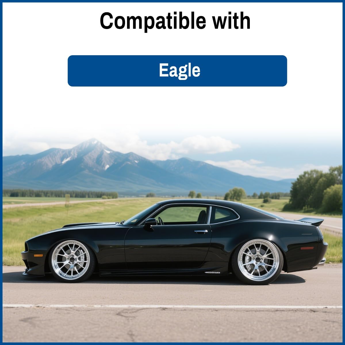 4 Pack 3.9in Wheel Center Caps for Eagle Acc 3226 06 Center Hubcaps High Gloss Black Center Cover Replacement