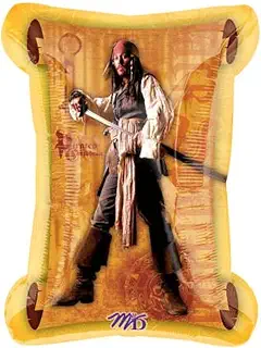 Pirates Of The Caribbean Jack Sparrow Giant Foil Balloon (Uninflated)