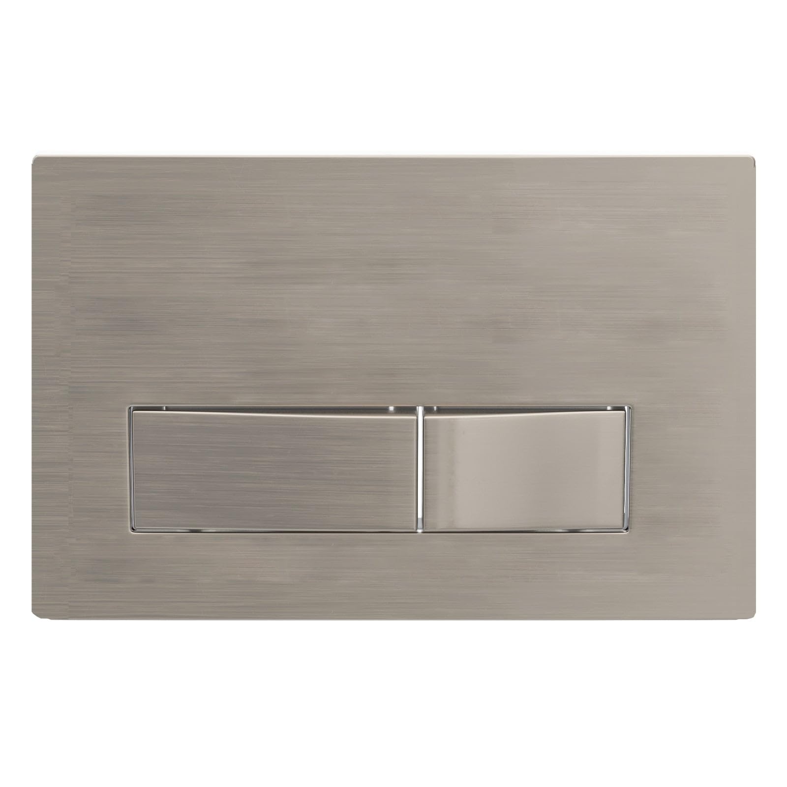 Spares2go Brushed Nickel Luxury Concealed Toilet Cistern Flush Plate Kit For Skylo Wall Hung Frame (, 245Mm X 165Mm)