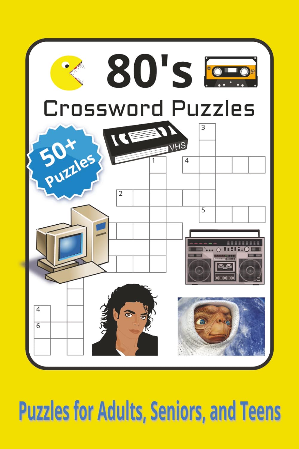 80's Crossword Puzzles: Crossword Puzzles with Easy to Read Print about the 1980's, the Reagan Era, the decade of decadence and More | 6x9 inches, 120 ... Gift for Vacations, Holidays and Relaxation