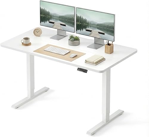 Miniatura 8 de FEZIBO Escritorio eléctrico de pie ajustable en altura, escritorio de pie de 40 x 24 pulgadas, escritorio de computadora de oficina en casa con