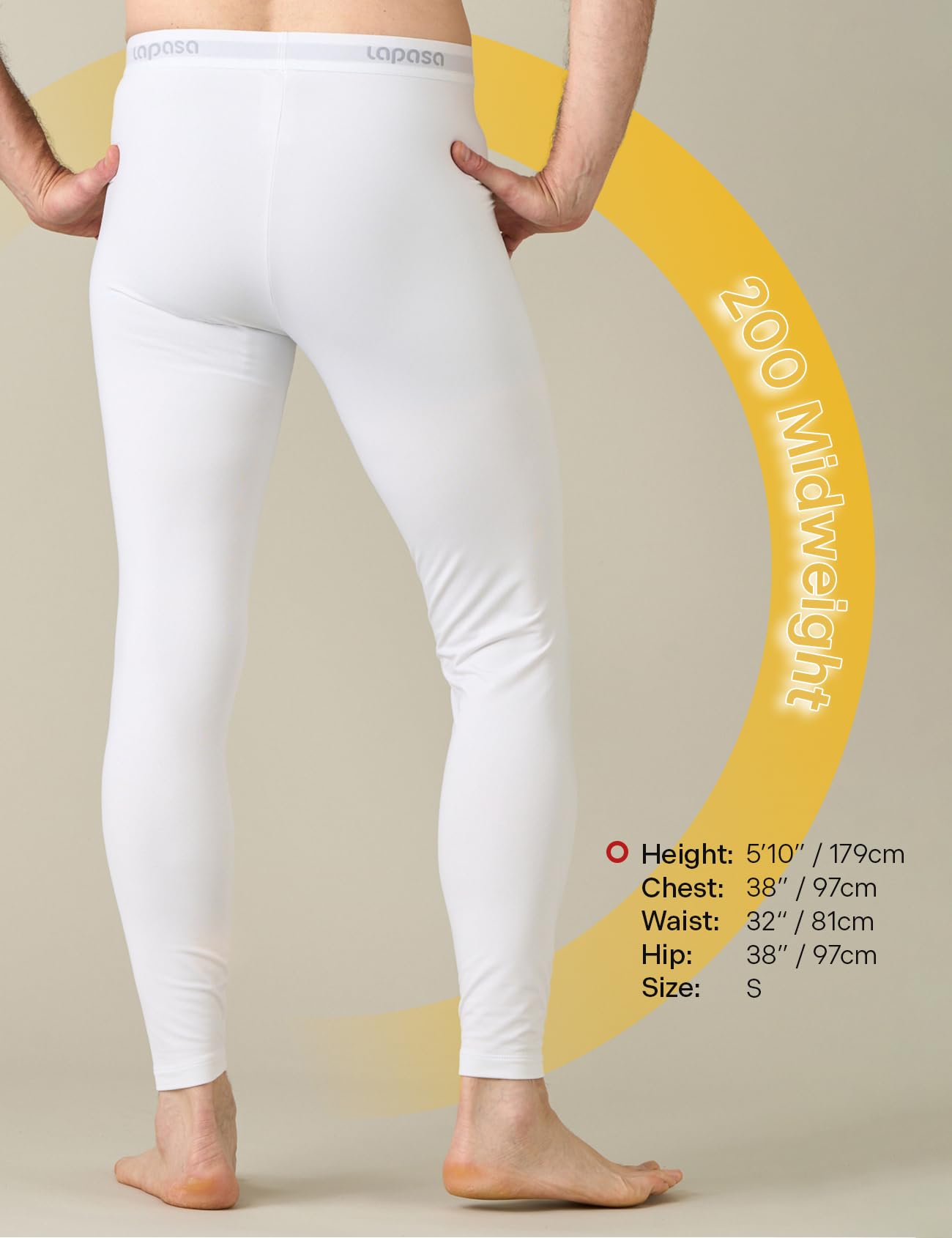 LAPASA Pacco da 2 o 1 Calzamaglie Termica Uomo Fodera in Pile Medio/Pesante Pantaloni Termici Sportivi Strato Base Biancheria Intima Leggings Caldi M10/M25/M56