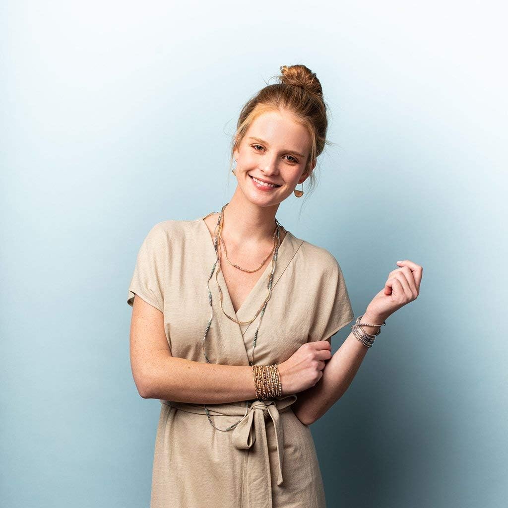 Scout Curated Wears - Women's Scout Wrap Bracelet & Necklace, Oyster, Gold