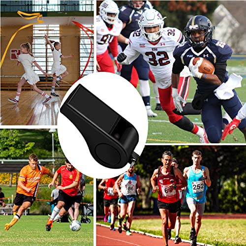 Jiaonun 6 Pack Whistles, Loud Crisp Sound Whistles Abs Sports Whistles With Lanyard,Whistles Suit For Referees, Coaches Emergency, Survival, Outdoor（Black） #TOP5