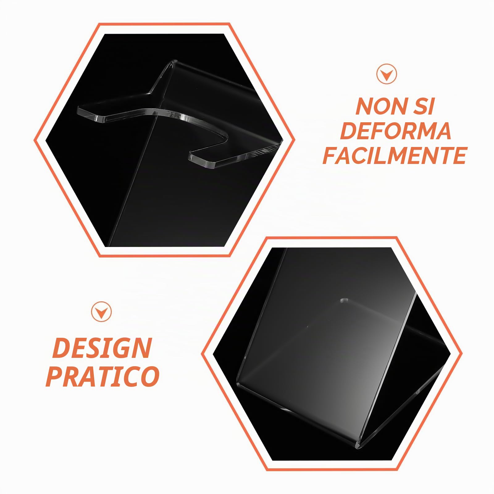 DOITOOL Supporto Porta Asciugacapelli Da Tavolo in Acrilico Trasparente Compatto Antiribaltamento Per Bagno Casa Hotel Organizzatore Phon Facile Da Trasportare