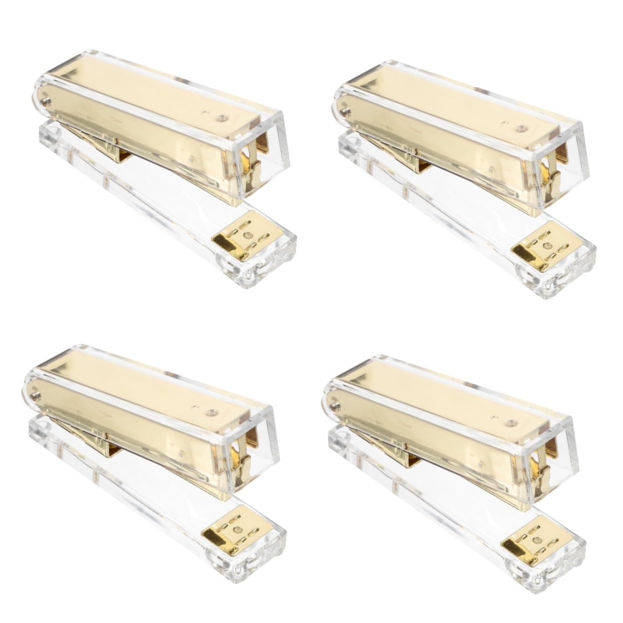 NUOBESTY 4 Stück Transparenter Hefter Unterrichtsmaterialien Hefter Für Den Schreibtisch Hefter Masse Hefter Für Schwere Arbeiten Buchhefter Hefter Bürowerkzeug Büroprodukte Golden Acryl