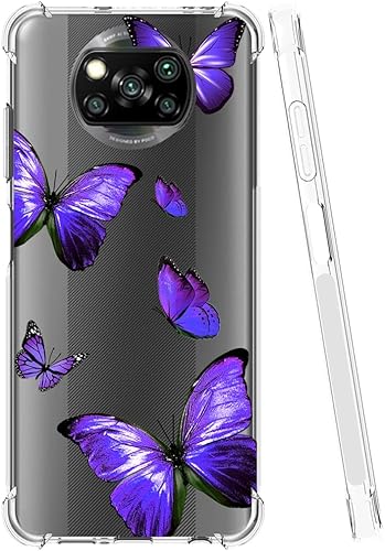 Miniatura 2 de Funda para Poco X3 NFCPoco X3 ProPoco X3 Funda transparente para niñas y mujeres, TPU suave a prueba de golpes, funda protectora transparente para