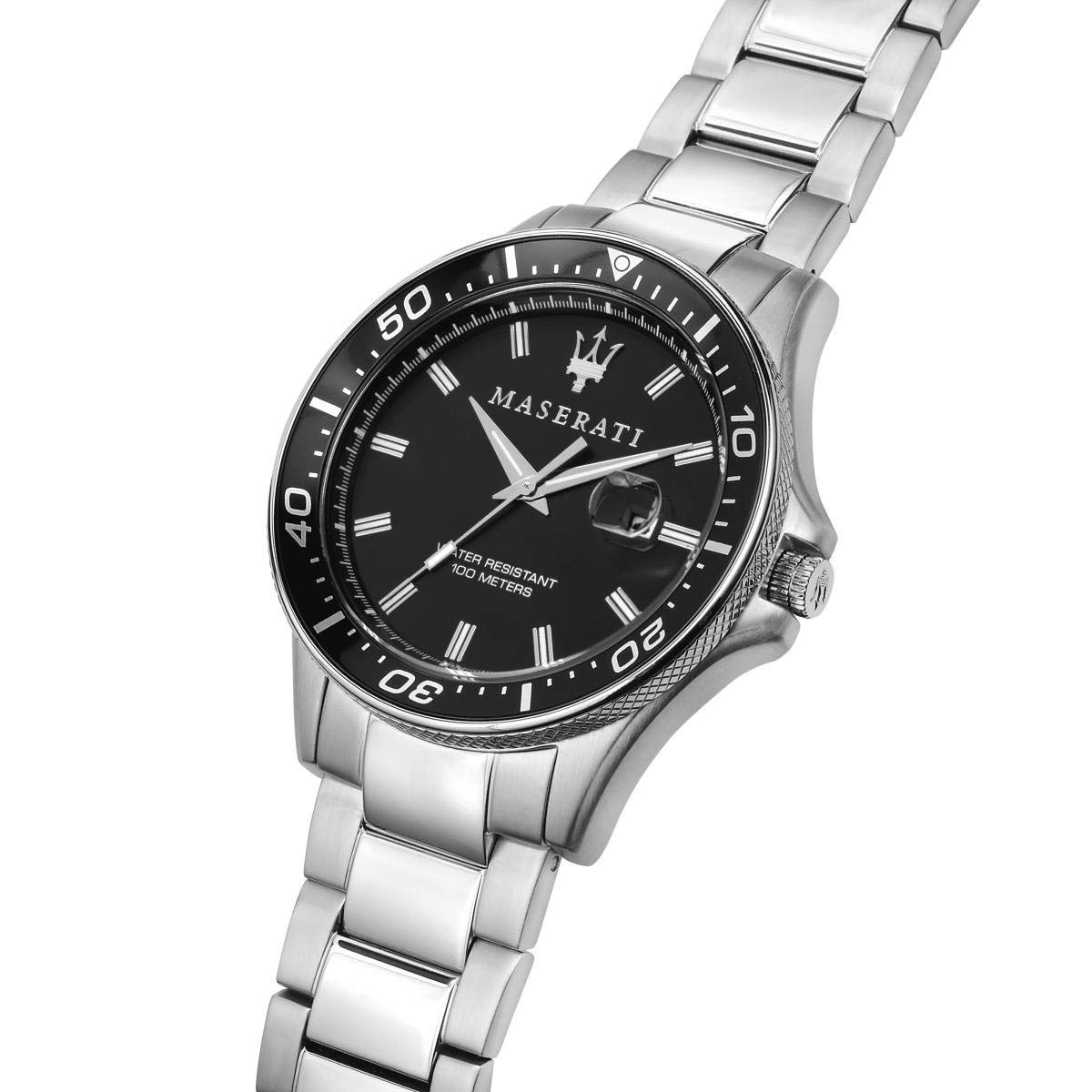 Maserati Orologio da uomo, Collezione Sfida, in Acciaio, con cinturino in Acciaio inossidabile - R8853140002