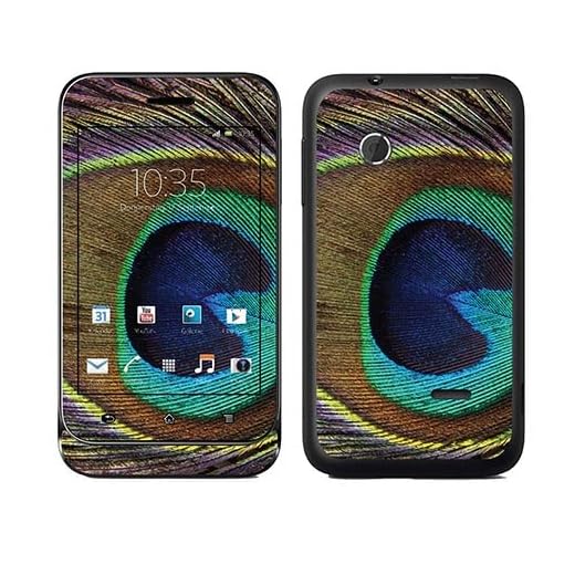 Royal väggtatuering RS. 50065 självhäftande för Sony Xperia Tipo med påfågelfjädermotiv