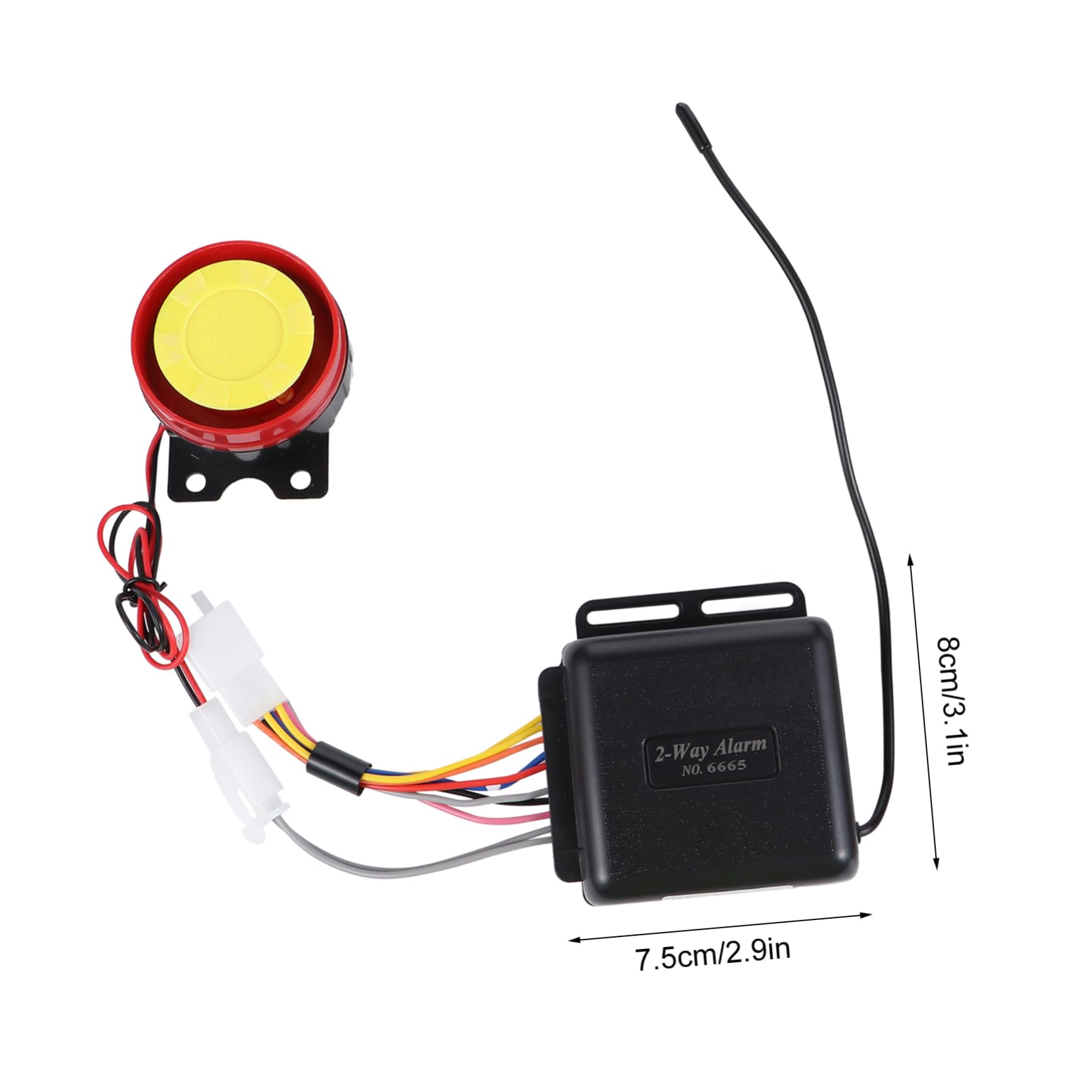 Mikinona Motorcycle Anti Theft Security Alarm System Two-Way Alarm Start-Stop Function Flashing Light Carrying Case