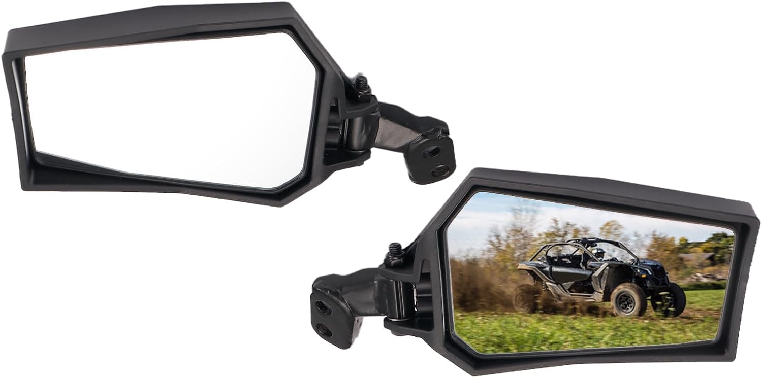 A & UTV PRO Side Mirrors for Polaris General 1000/4 1000 / XP 1000 / XP 4 1000 2016-2025, UTV Adjustable Rear View Breakaway Folding Convex Rearview Mirrors Accessories, 2PCS