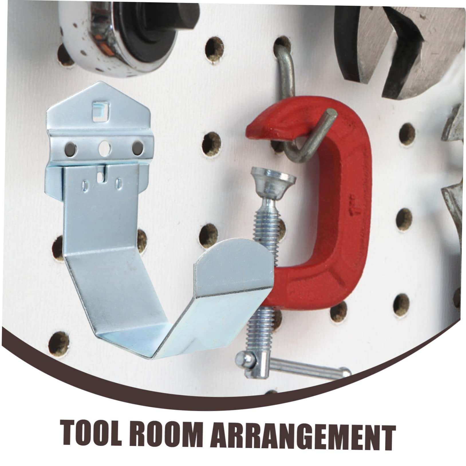 PRETYZOOM 2pcs Heavy Duty Pegboard Hooks Metal Hangers for Utility Storage Compact Garage Pegboard Hook Tool Organizer for Home and Auto Repair Shops