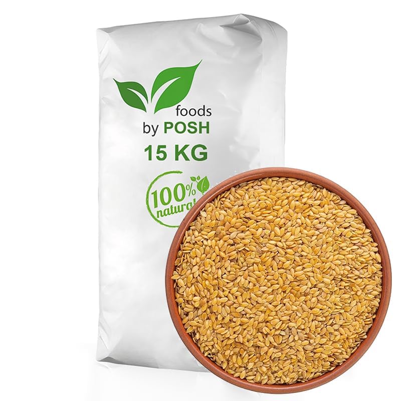 15kg Leinsamen Gold Leinsaat Gelb Musli Backen 15 kg