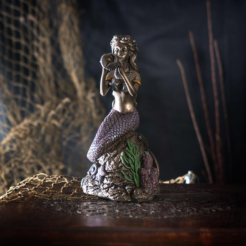 Statue sirène Pacific Giftware 17.5 cm figurine pierre artificielle - 3