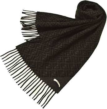 Amazon | [フェンディ] マフラー ウールカシミヤ ズッカ柄 ロゴ