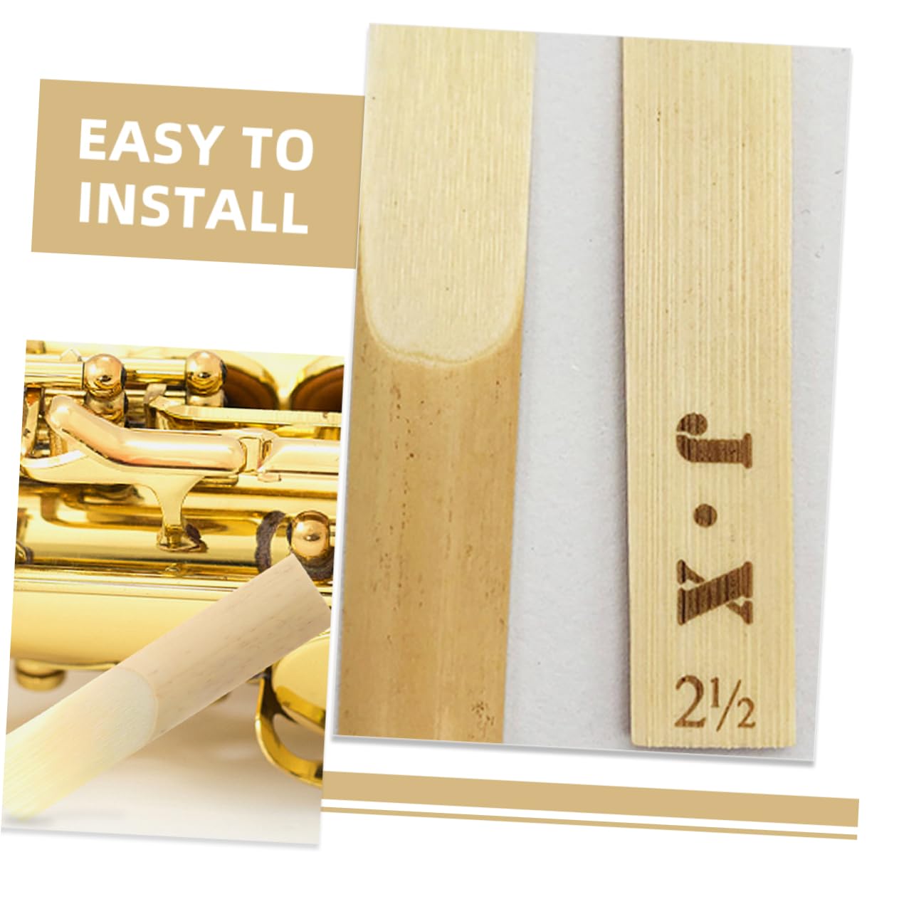 Abaodam 10pcs Clarinet Reeds for Clarinet Lightweight Easy to Install for Beginners Professionals Durable Stable Performance Excellent Sound Quality