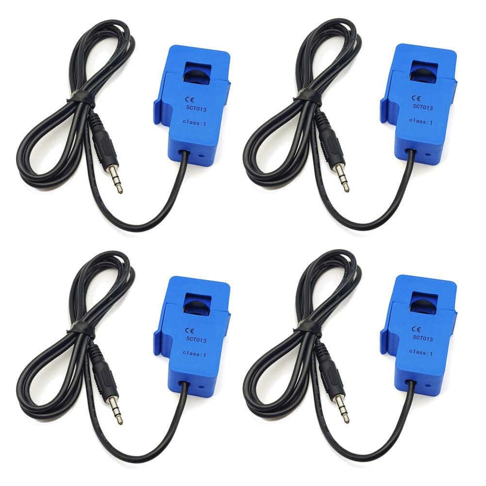 SazkJere 4PCS SCT-013-030 30A Non-invasive Split Core Current Transformer Sensor SCT013 (30A 1V)