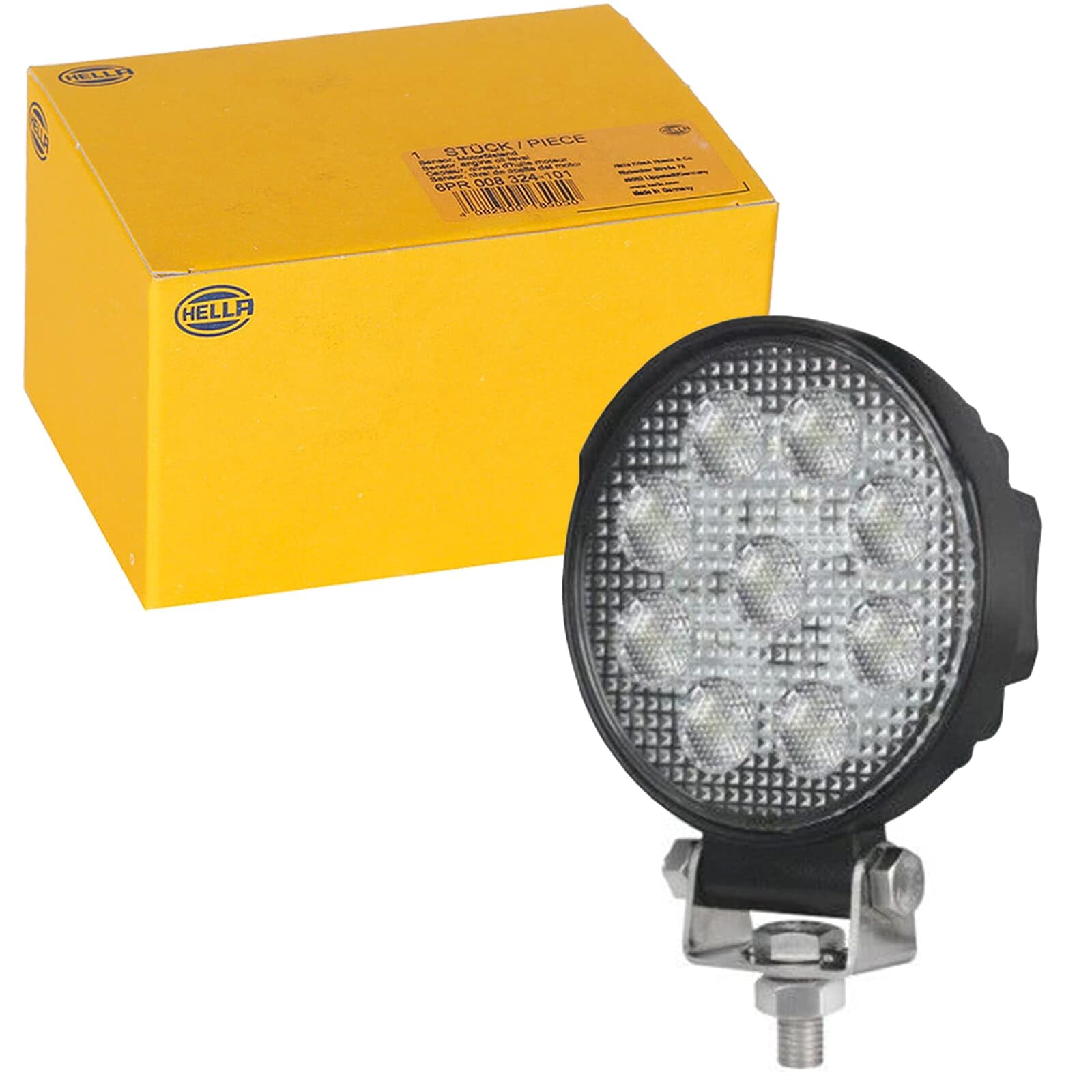 HELLA VALUEFIT 1G0 357 101-012 LED-Worklight - R1500 - 24/12V - 1500lm - Bolted/mounting - Swivelling Mounting Bracket - Short distance lighting - Cable: 800mm - Plug: open cable ends