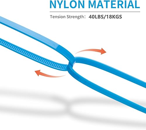 Miniatura 4 de Armpow 1000 bridas moradas de 6 pulgadas, resistencia tesile de 18 libras, lazos de nailon autobloqueantes de primera calidad para uso en interiores