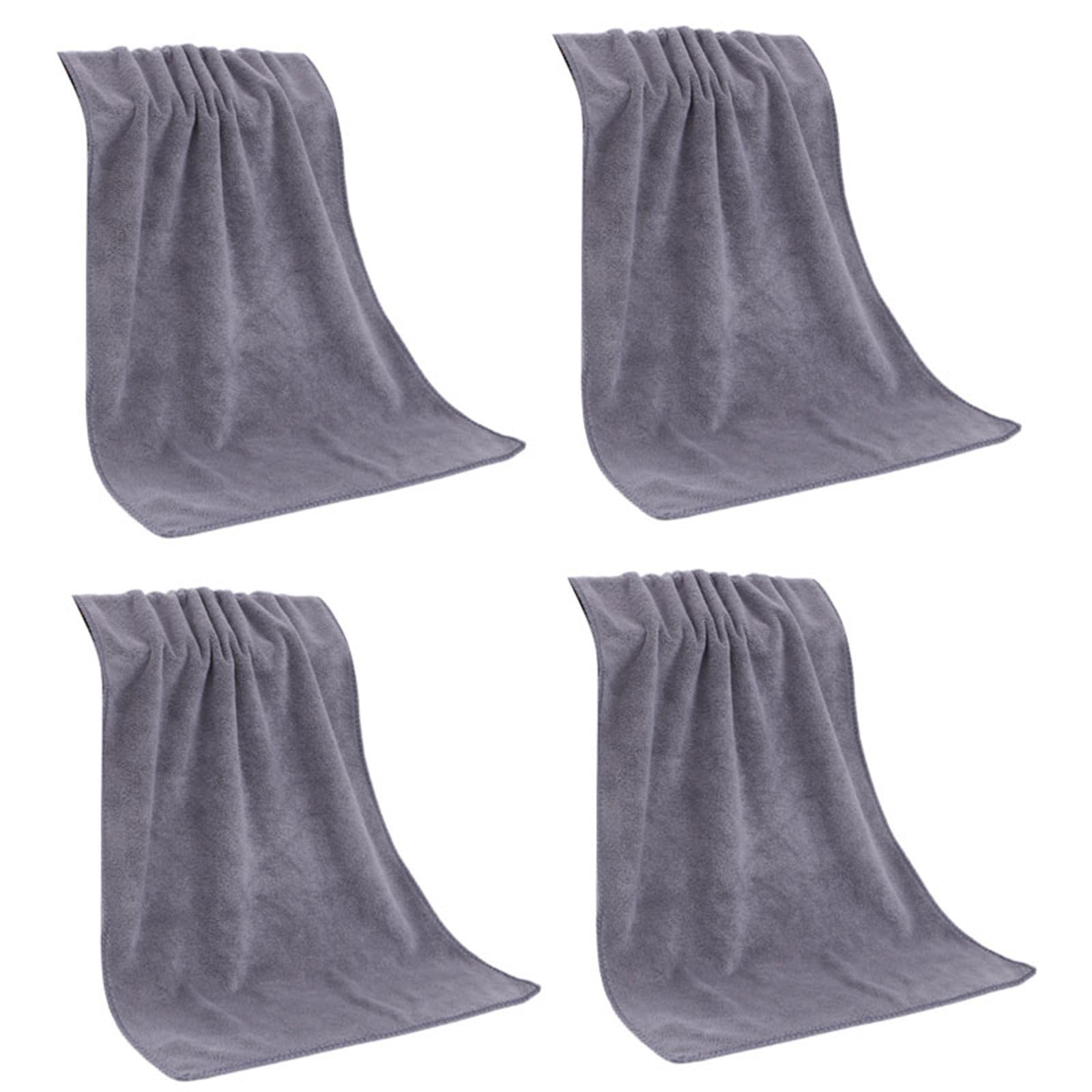 Elnwnnkc 4 Soft Sports Towels, Super Absorbent Fast-Drying Fabric for Gym, Travel & Sensitive Scalp, Machine-Washable Design Thickened Cotton Hair Towel